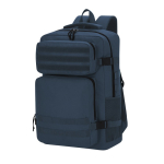 Sac à dos en polyester pour ordinateur avec plusieurs poches 17” couleur bleu marine première vue