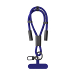 Bracelet en RPET avec câble de charge et transfert de données 60 W couleur bleu première vue