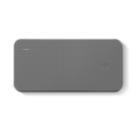 Batterie externe 20 000 mAh avec 3 charges et ports USB-A et USB-C couleur noir deuxième vue