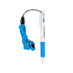 Stylo à bille avec cordon porte-clés, encre bleue, noire et rouge vue principale
