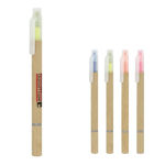 Stylo avec surligneur fluorescent et encre bleue rechargeable