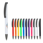 Stylo à bille rotatif en plastique à surface douce et encre bleue