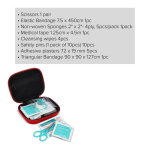 Trousse de premiers secours en caoutchouc souple, conforme normes UE couleur rouge cinquième vue