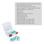 Trousse de premiers secours en plastique conforme aux normes UE couleur blanc cinquième vue