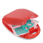 Trousse de premiers secours compacte en plastique, 10 pièces couleur rouge