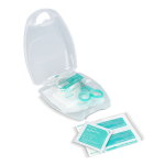 Trousse de premiers secours compacte en plastique, 10 pièces couleur blanc deuxième vue