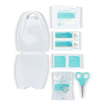 Trousse de premiers secours compacte en plastique, 10 pièces couleur blanc quatrière vue