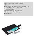 Trousse de premiers secours 14 pièces en sac polyester couleur noir cinquième vue