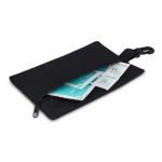 Trousse de premiers secours compacte avec mousqueton en polyester couleur noir