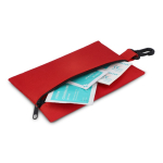 Trousse de premiers secours compacte avec mousqueton en polyester couleur rouge