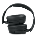 Casque avec coussinets doux et micro avec fonction muet couleur noir quatrière vue