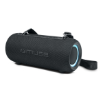 Enceinte Bluetooth avec lumière et sangle résistante à l’eau Muse 30 W couleur noir