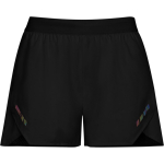 Short en polyester respirant pour femme, 110 g/m², Roly Direct Stratos couleur noir deuxième vue
