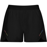 Short en polyester respirant pour femme, 110 g/m², Roly Direct Stratos couleur noir première vue d'usage