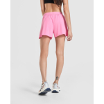 Short en polyester respirant pour femme, 110 g/m², Roly Direct Stratos couleur rose pastel quatrième vue d'usage