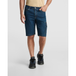 Bermuda en coton unisexe avec poches multifonctions, 370 g/m², Roly couleur bleu jean première vue d'usage