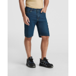Bermuda en coton unisexe avec poches multifonctions, 370 g/m², Roly couleur bleu jean troisième vue d'usage