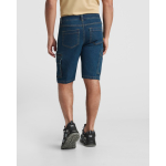 Bermuda en coton unisexe avec poches multifonctions, 370 g/m², Roly couleur bleu jean quatrième vue d'usage