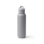 Gourde isotherme en acier inoxydable recyclé avec paille 500 ml couleur gris deuxième vue