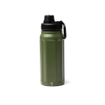 Gourde isotherme style militaire en acier inoxydable recyclé 540 ml couleur vert foncé deuxième vue