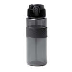 Bidon de sport en plastique recyclé avec doseur type paille 700 ml couleur noir deuxième vue