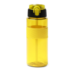 Bidon de sport en plastique recyclé avec doseur type paille 700 ml couleur rouge deuxième vue