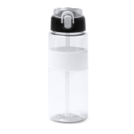 Bidon de sport en plastique recyclé avec doseur type paille 700 ml couleur blanc deuxième vue