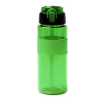 Bidon de sport en plastique recyclé avec doseur type paille 700 ml couleur vert deuxième vue