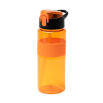 Bidon de sport en plastique recyclé avec doseur type paille 700 ml couleur orange première vue d'usage