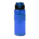 Bidon de sport en plastique recyclé avec doseur type paille 700 ml couleur bleu roi deuxième vue
