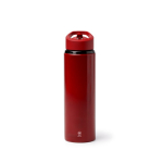Gourde anti-fuite en inox recyclé avec anse et paille 700 ml couleur rouge deuxième vue
