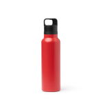 Bouteille isotherme en inox recyclé avec bouchon à bouton 750 ml couleur rouge deuxième vue