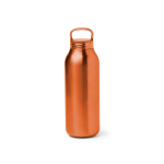 Bouteille isotherme en inox avec bouchon translucide à vis 500 ml couleur orange deuxième vue