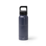 Bouteille en inox recyclé avec bouchon à ouverture par pression 500 ml couleur bleu marine deuxième vue