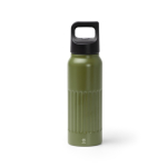 Bouteille en inox recyclé avec bouchon à ouverture par pression 500 ml couleur vert foncé deuxième vue