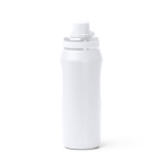 Gourde en inox recyclé avec bouchon translucide et anse 600 ml couleur blanc deuxième vue