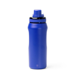 Gourde en inox recyclé avec bouchon translucide et anse 600 ml couleur bleu roi deuxième vue