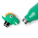 Gourde isotherme au design enfant avec bouchon tête d’animal 450 ml couleur vert vue détaillée 2