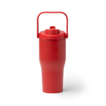 Bouteille isotherme en inox recyclé avec ouverture par bouton 550 ml couleur rouge deuxième vue