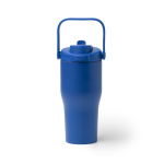 Bouteille isotherme en inox recyclé avec ouverture par bouton 550 ml couleur bleu roi deuxième vue