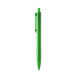 Stylo à bille en plastique recyclé avec clip assorti, encre bleue couleur vert deuxième vue