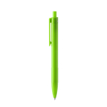Stylo à bille en plastique recyclé avec clip assorti, encre bleue couleur vert clair deuxième vue