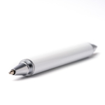 Stylo à corps métallique 2 en 1 avec pointe infinie et encre bleue couleur blanc vue détaillée 2