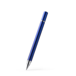 Stylo 2 en 1 à finition métallisée avec crayon infini et encre bleue couleur rouge première vue d'usage