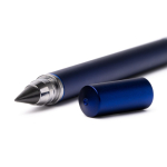 Stylo 2 en 1 à finition métallisée avec crayon infini et encre bleue couleur bleu roi vue détaillée 1
