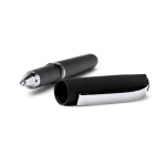 Stylo roller en plastique à finition mate et encre gel bleue couleur noir vue détaillée 2