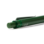 Stylo bille en aluminium recyclé avec détails trasparents, encre bleue couleur noir vue détaillée 2