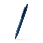 Stylo en aluminium recyclé avec recharge jumbo en encre bleue couleur bleu roi première vue d'usage
