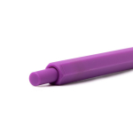 Stylo à bouton-poussoir avec corps hexagonal mat, encre bleue couleur mauve vue détaillée 2