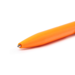 Stylo à bille, clip en métal et bouton-poussoir en bambou, encre bleue couleur jaune vue détaillée 1